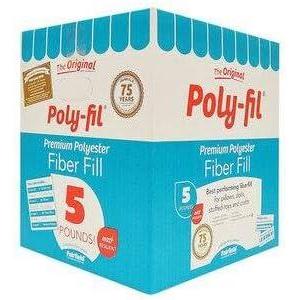 image5lbs Original Polyfil Premium Polyester Fiber Fill Box  Hypoallergenic Fluff Stuffing for Pillows Toys Animals and Arts ampamp Crafts  Bulk 6 Pack