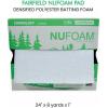 imageFairfield NuFoam Pad Densified Polyester Batting Durable Craft Foam for Chair Cushions Deck Furniture Camping Futons and More 15 x 17 x 18 Yards