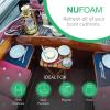 imageFairfield NuFoam Pad Densified Polyester Batting Durable Craft Foam for Chair Cushions Deck Furniture Camping Futons and More 15 x 17 x 18 Yards