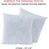 imageFairfield PolyFil Basic Personalizable Pillow Inserts Pillow Inserts for Decorative Pillows Travel Pillows and Home Decor 18quot X 18quot Pack of 214 x 14Inch