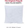 imageFairfield PolyFil Basic Pillow Inserts 2 Pack 24quot x 24quot White