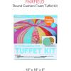 imageFairfield Round Foam Tuffet DIY Cushion Pillow Kit 18quot x 18quot x 6quot Blue