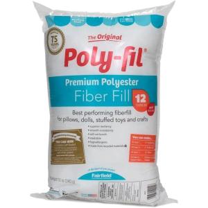 image12oz The Original Polyfil Premium Fiber Fill Bag  Hypoallergenic Fluff Stuffing for Pillows Toys Animals and Arts ampamp Crafts  Bulk 12 Pack