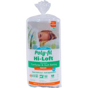 imageFairfield  H726 PolyFil HiLoft Polyester Batting 72quot x 90quot White