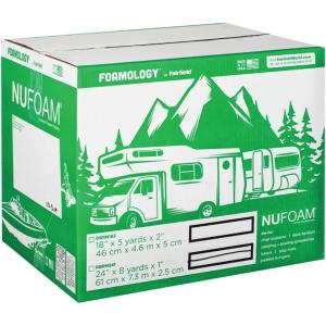 imageFairfield NuFoam Pad Densified Polyester Batting Durable Craft Foam for Chair Cushions Deck Furniture Camping Futons and More 15 x 17 x 18 Yards