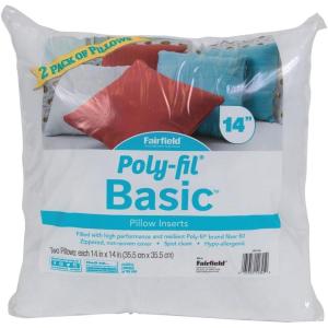 imageFairfield PolyFil Basic Personalizable Pillow Inserts Pillow Inserts for Decorative Pillows Travel Pillows and Home Decor 18quot X 18quot Pack of 214 x 14Inch