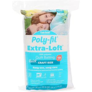 imageFairfield PolyFil ExtraLoft Quilt Batting Premium Polyester Batting for Quilting Ideal for Lap Blankets and KingSized Projects Quilting Supplies 120quot X 120quot36 x 45Inch