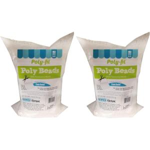 imageFairfield PolyFil Poly Beads Premium Polystyrene Stuffing Beads Stuffing for Stuffed Animals Toys and Dolls Ideal for Floam and Slime Bean Bag Filler 28ounce Bag1 Count Pack of 2
