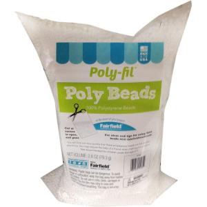 imageFairfield PolyFil Poly Beads Premium Polystyrene Stuffing Beads Stuffing for Stuffed Animals Toys and Dolls Ideal for Floam and Slime Bean Bag Filler 28ounce Bag1 Count Pack of 1