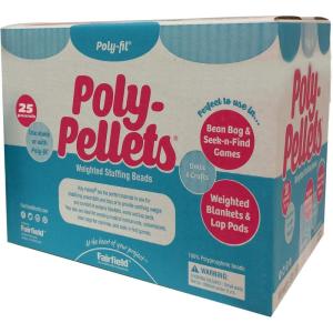 imageFairfield PolyFil PolyPellets Premium Polyester Weighted Stuffing Beads Stuffing for Stuffed Animals Toys Bean Bags Weighted Blankets and More 6 lb Bag25 lb