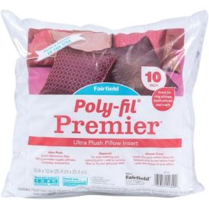 imageFairfield PolyFil Premier Neckroll Ultra Plush Pillow Insert 14 x 5Inch White10 x 10Inch