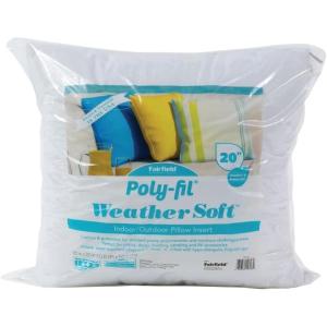 imageFairfield PolyFil Weather Soft Pillow Insert 20quot x 20quot  Perfect for Outdoor Furniture