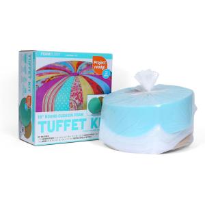 imageFairfield Round Foam Tuffet DIY Cushion Pillow Kit 18quot x 18quot x 6quot Blue