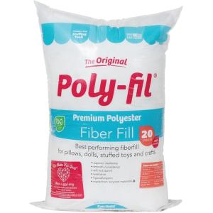 imageFairfield The Original PolyFil Premium Polyester Fiber Fill Soft Pillow Filler Stuffing for Stuffed Animals Toys Cloud Decorations and More MachineWashable 10pound Box20 oz