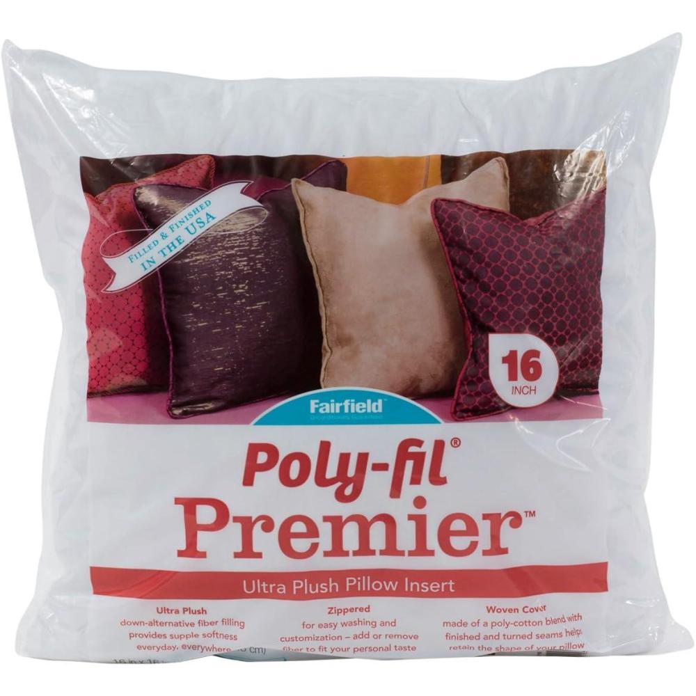 imageFairfield PolyFil Premier Ultra Plush Pillow Insert Pillow Inserts for Decorative Pillows Travel Pillows and Home Decor 27quot x 27quot16 x 16