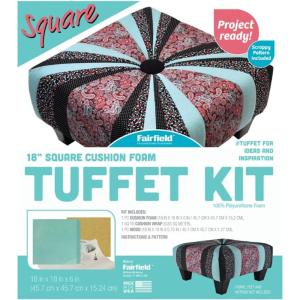 imageFairfield Square Tuffet Kit Includes 18quot x 18quot x 6quot Cushion Foam Cushion Wrap Wooden Baseboard a Pattern Guide and Instructions Craft Supplies for DIY Furniture